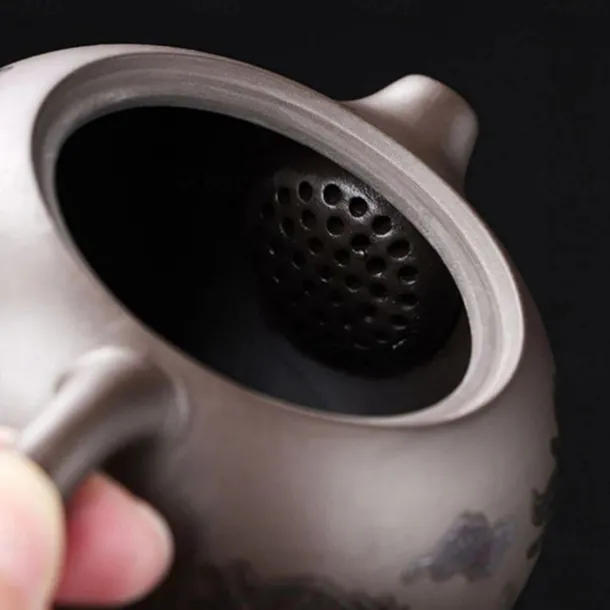 Color-Changing Teapot Set Dragon & Phoenix Zisha Chinese Loong Gift - Heat Sensitive Kung Fu Tea Set with Teapot and Cups, Business Gift