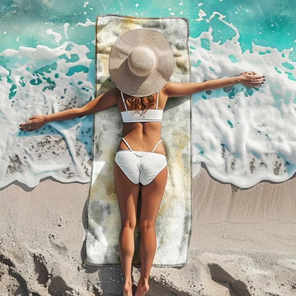 Colored Beach Towel 100% Micro Fiber Comfy Blankets Oversized Beach Towel, 35"x70", Large Swim Towel for Teens Adults, Quick-Dry, Absorbent, Soft, Versatile for Travel, Bath and Pool