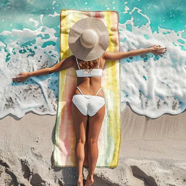 Colored Beach Towel 100% Micro Fiber Comfy Blankets Oversized Beach Towel, 35"x70", Large Swim Towel for Teens Adults, Quick-Dry, Absorbent, Soft, Versatile for Travel, Bath and Pool