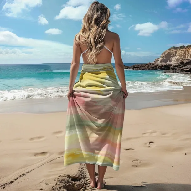 Colored Beach Towel 100% Micro Fiber Comfy Blankets Oversized Beach Towel, 35"x70", Large Swim Towel for Teens Adults, Quick-Dry, Absorbent, Soft, Versatile for Travel, Bath and Pool