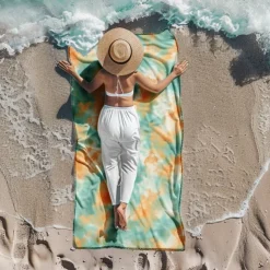 Colored Beach Towel 100% Micro Fiber Comfy Blankets Oversized Beach Towel, 35