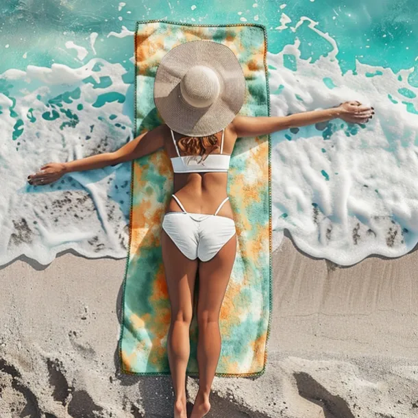 Colored Beach Towel 100% Micro Fiber Comfy Blankets Oversized Beach Towel, 35"x70", Large Swim Towel for Teens Adults, Quick-Dry, Absorbent, Soft, Versatile for Travel, Bath and Pool