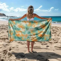 Colored Beach Towel 100% Micro Fiber Comfy Blankets Oversized Beach Towel, 35