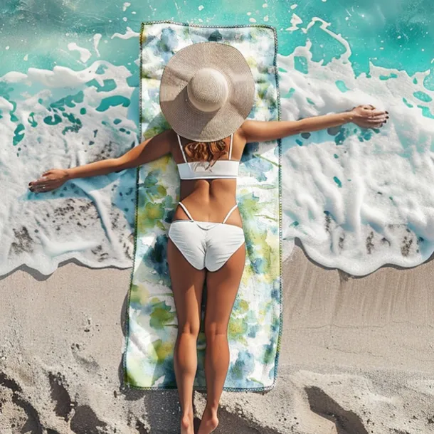 Colored Beach Towel 100% Micro Fiber Comfy Blankets Oversized Beach Towel, 35"x70", Large Swim Towel for Teens Adults, Quick-Dry, Absorbent, Soft, Versatile for Travel, Bath and Pool