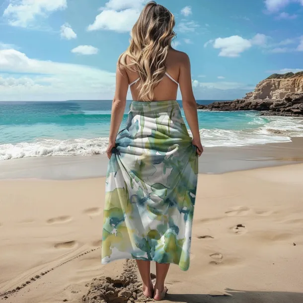 Colored Beach Towel 100% Micro Fiber Comfy Blankets Oversized Beach Towel, 35"x70", Large Swim Towel for Teens Adults, Quick-Dry, Absorbent, Soft, Versatile for Travel, Bath and Pool