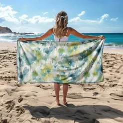 Colored Beach Towel 100% Micro Fiber Comfy Blankets Oversized Beach Towel, 35