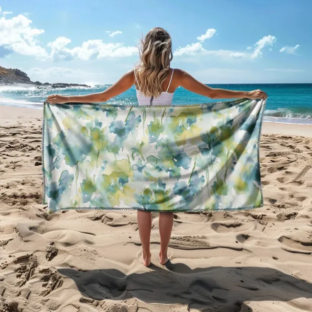 Colored Beach Towel 100% Micro Fiber Comfy Blankets Oversized Beach Towel, 35"x70", Large Swim Towel for Teens Adults, Quick-Dry, Absorbent, Soft, Versatile for Travel, Bath and Pool