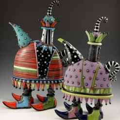 COLORFUL CREATIVE TEAPOT DECORATION, Colorful Resin Teapot Home rnaments