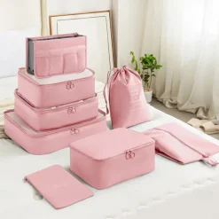 Compression Packing Cubes for Travel Luggage Storage and Backpack Organizer Space Savers, Digital, Toiletry and Makeup Organizers, Clothes, Shoes, Travel Bags Set