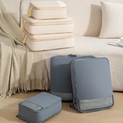 Compression Packing Cubes Set for Travel Luggage Storage and Organizer Space Savers, Clothes, Shoes, Digital Accessories, Toiletry Bags, Clothing Organizer Travel Bags