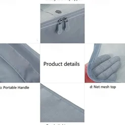 Compression Travel Packing Cubes Set for Luggage Storage and Backpack Organizer Space Savers, 6PCS Travel Storage Bag Set, Suitcase Packing Organizers for Clothes, Laundry Pouches