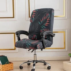 Computer Chair Cover, Stretch Office Chair Cover Rotating Gaming Seat Slipcover Soft Durable Washable