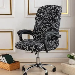 Computer Chair Cover, Stretch Office Chair Cover Rotating Gaming Seat Slipcover Soft Durable Washable