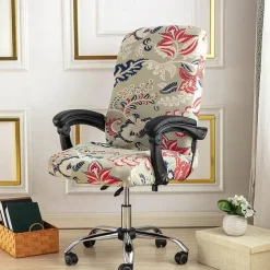 Computer Chair Cover, Stretch Office Chair Cover Rotating Gaming Seat Slipcover Soft Durable Washable