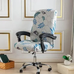 Computer Chair Cover, Stretch Office Chair Cover Rotating Gaming Seat Slipcover Soft Durable Washable