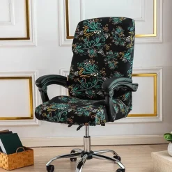 Computer Chair Cover, Stretch Office Chair Cover Rotating Gaming Seat Slipcover Soft Durable Washable
