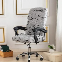 Computer Chair Cover, Stretch Office Chair Cover Rotating Gaming Seat Slipcover Soft Durable Washable