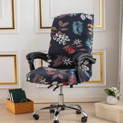 Computer Chair Cover, Stretch Office Chair Cover Rotating Gaming Seat Slipcover Soft Durable Washable