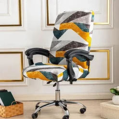 Computer Chair Cover, Stretch Office Chair Cover Rotating Gaming Seat Slipcover Soft Durable Washable