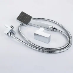 Concealed Shower Faucet Combo Set 8" Shower Head, Shower System Mixer Rough In Valve Rainfall High Pressure Head with Handheld, Wall Mounted Tub and Shower Trim Kit Bathroom Bath