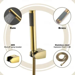 Contemporary Hand Shower Chrome / Brushed / Ti-PVD Feature - Shower, Shower Head / Stainless Steel / Brass / Yes