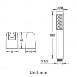 Contemporary Hand Shower Chrome / Brushed / Ti-PVD Feature - Shower, Shower Head / Stainless Steel / Brass / Yes