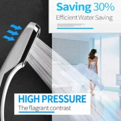 Contemporary Hand Shower Electroplated Feature - Multi - mode, Shower Head