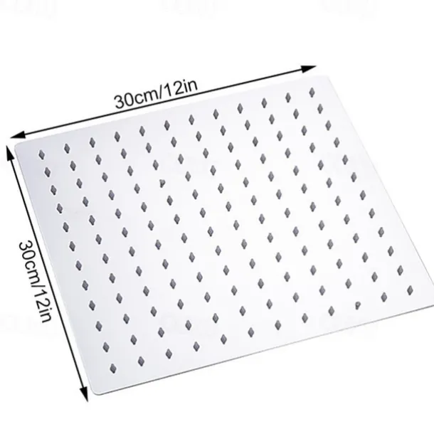 Contemporary Rain Shower Electroplated Feature - Water-saving, Shower Head