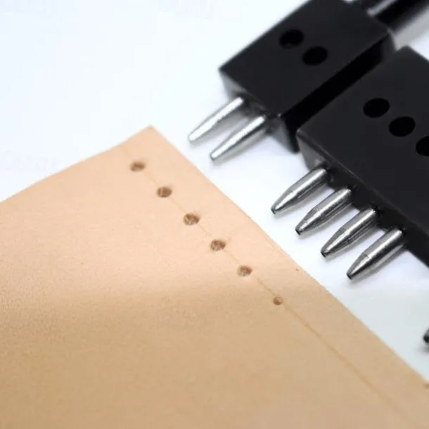 Convinent Circular Cut 2/4/6 Hole DIY Drilling Leather Leather Craft Punching Tool 5mm Spacing Prong Punch Tool