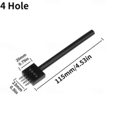 Convinent Circular Cut 2/4/6 Hole DIY Drilling Leather Leather Craft Punching Tool 5mm Spacing Prong Punch Tool