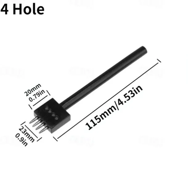 Convinent Circular Cut 2/4/6 Hole DIY Drilling Leather Leather Craft Punching Tool 5mm Spacing Prong Punch Tool