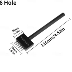 Convinent Circular Cut 2/4/6 Hole DIY Drilling Leather Leather Craft Punching Tool 5mm Spacing Prong Punch Tool