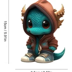 Cool Dragon Figures Halloween Dinosaur Statue Garden Dragon Sculpture Made of Resin Animal Figure Decoration for Outdoor Use Garden Decor Ornaments