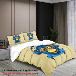 Cool Earphones Monkey Printed 3-Piece Down Duvet Set Hotel Bedroom Room Luxury Bedding Comfortable Set 1 Down Duvet Set 2 Pillowcase Queen Bed Set 2 Piece Set 3 Piece Set Intimate Grinding Soft Short