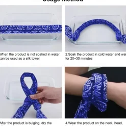 Cool Hair Band Quick Scarves Cooling Bandanas Collar Sports Towel Sport Headbands for Women Sports Supplies Cooling Neck Wraps Ice Towel Quick Dry Travel Polyester Cotton