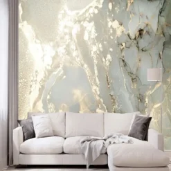 Cool Wallpapers Abstract Marble Wallpaper Wall Mural Gold Wall Covering Sticker Peel and Stick Removable PVC/Vinyl Material Self Adhesive/Adhesive Required Wall Decor for Living Room Kitchen Bathroom