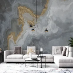 Cool Wallpapers Abstract Marble Wallpaper Wall Mural White Covering Sticker Peel and Stick Removable PVC/Vinyl Material Self Adhesive/Adhesive Required Wall Decor for Living Room Kitchen Bathroom