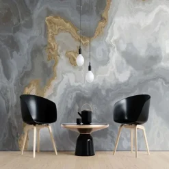 Cool Wallpapers Abstract Marble Wallpaper Wall Mural White Covering Sticker Peel and Stick Removable PVC/Vinyl Material Self Adhesive/Adhesive Required Wall Decor for Living Room Kitchen Bathroom