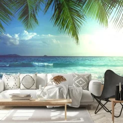 Cool Wallpapers Beach Wallpaper Wall Mural Wall Sticker Covering Print Peel and Stick Removable Self Adhesive Secret Forest PVC / Vinyl Home Decor