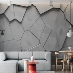 Cool Wallpapers Black Wallpaper Wall Mural 3D Geometric Stripe Covering Sticker Peel and Stick Removable PVC/Vinyl Material Self Adhesive/Adhesive Required Wall Decor for Living Room Kitchen Bathroom