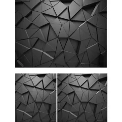 Cool Wallpapers Black Wallpaper Wall Mural 3D Geometric Stripe Covering Sticker Peel and Stick Removable PVC/Vinyl Material Self Adhesive/Adhesive Required Wall Decor for Living Room Kitchen Bathroom