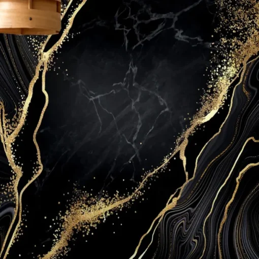 Cool Wallpapers Black Wallpaper Wall Mural Gold Silk Marble Suitable For Hotel Living Room And Bedroom Canvas Material Self adhesive Wallpaper Mural Wall Cloth Room Wallcovering