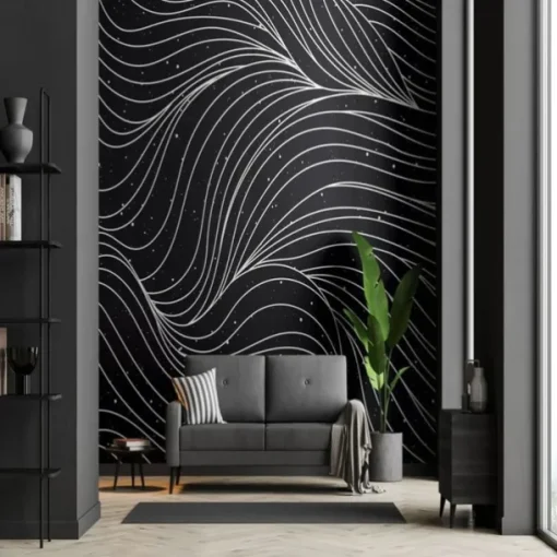 Cool Wallpapers 3D Abstract Mural Wallpaper Wall Mural Wall Stickers Leaves Abstract Outline Picture Suitable For Hotel Living Room Bedroom Art Deco