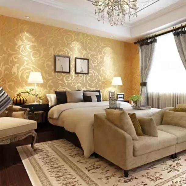 Cool Wallpapers 3D Flower Embossed Wallpaper, Wall Mural Removable Wall Decals For Bedroom, Living Room, Home Decor Wallpaper (without Glue), 20.86in*393.7 Inches