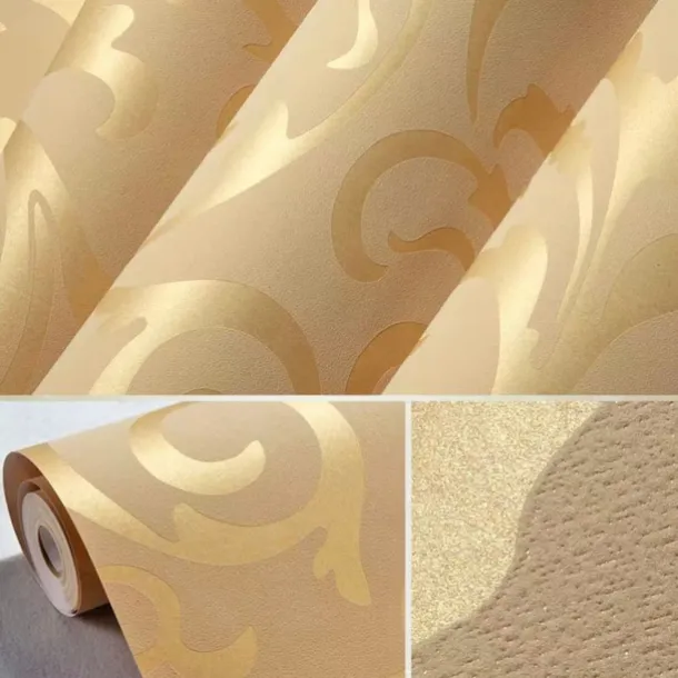 Cool Wallpapers 3D Flower Embossed Wallpaper, Wall Mural Removable Wall Decals For Bedroom, Living Room, Home Decor Wallpaper (without Glue), 20.86in*393.7 Inches