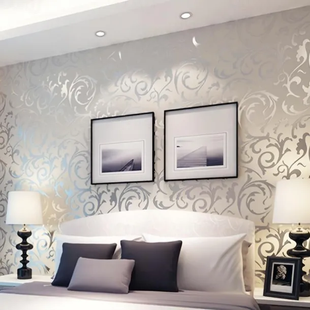 Cool Wallpapers 3D Flower Embossed Wallpaper, Wall Mural Removable Wall Decals For Bedroom, Living Room, Home Decor Wallpaper (without Glue), 20.86in*393.7 Inches