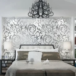 Cool Wallpapers 3D Flower Embossed Wallpaper, Wall Mural Removable Wall Decals For Bedroom, Living Room, Home Decor Wallpaper (without Glue), 20.86in*393.7 Inches