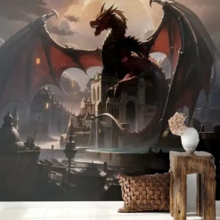 Cool Wallpapers Dragon Wallpaper Wall Mural Wall Sticker Covering Print Peel and Stick Removable Self Adhesive Secret Forest PVC / Vinyl Home Decor