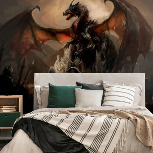 Cool Wallpapers Dragon Wallpaper Wall Mural Wall Sticker Covering Print Peel and Stick Removable Self Adhesive Secret Forest PVC / Vinyl Home Decor
