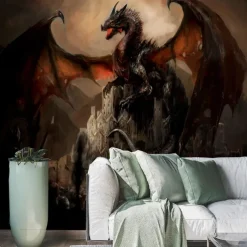 Cool Wallpapers Dragon Wallpaper Wall Mural Wall Sticker Covering Print Peel and Stick Removable Self Adhesive Secret Forest PVC / Vinyl Home Decor